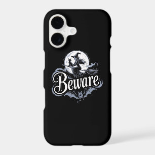 Halloween Witch Broomstick Black Cat Moon Graphic