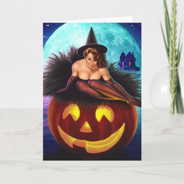 "Halloween Witch" Card (Front)