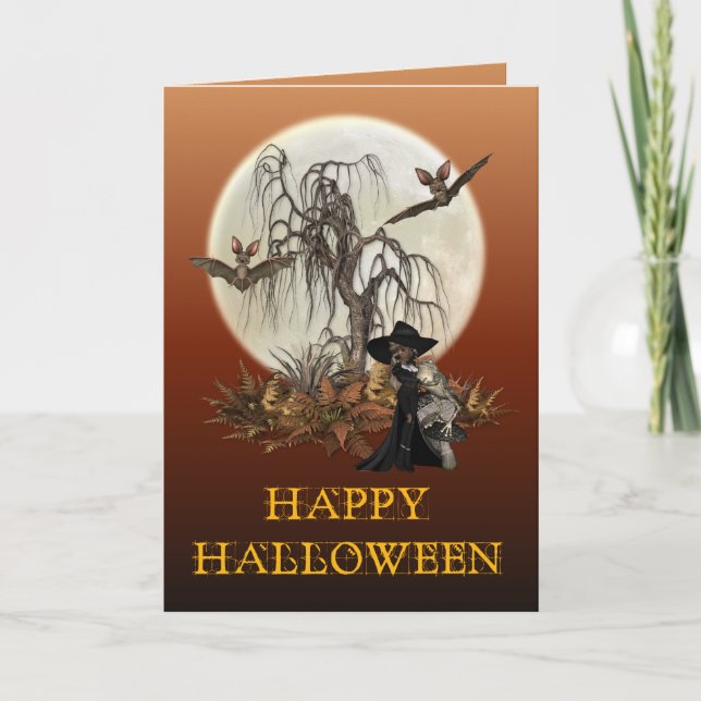Halloween Witch Card (Front)