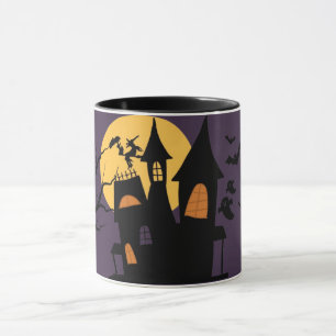 Halloween Witch Castle Mug – Magical Night Scene