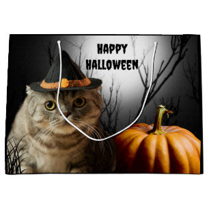 Halloween Witch Cat Gift Bag