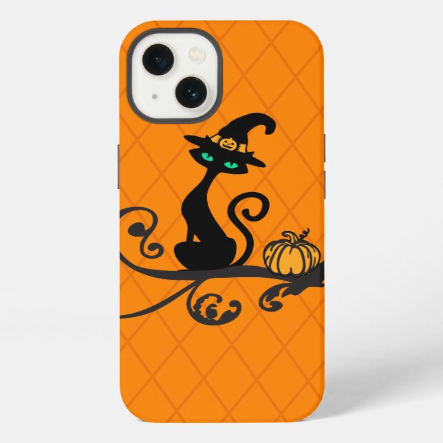 Halloween WItch Cat iPhone Case (Back)