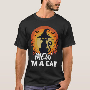 Halloween Witch Cat Mew Im a Cat T-Shirt