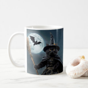 Halloween Witch Cat Mug