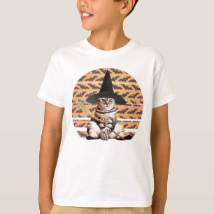 Halloween Witch Cat T-Shirt