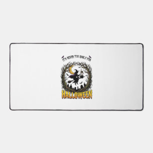 Halloween Witch Cauldron Moon Cemetery Twisted Tre Desk Mat