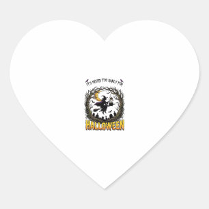 Halloween Witch Cauldron Moon Cemetery Twisted Tre Heart Sticker