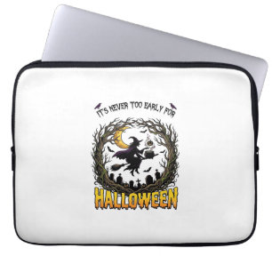 Halloween Witch Cauldron Moon Cemetery Twisted Tre Laptop Sleeve