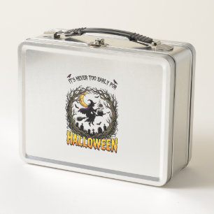 Halloween Witch Cauldron Moon Cemetery Twisted Tre Metal Lunch Box
