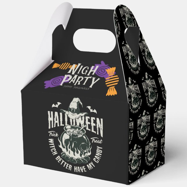 Halloween Witch Cauldron Party Candy Box (Front)