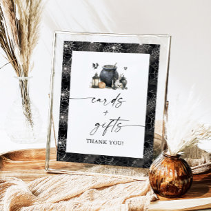Halloween Witch Cauldron Shower Cards & Gifts Sign