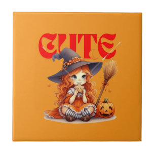 Halloween Witch Ceramic Tile