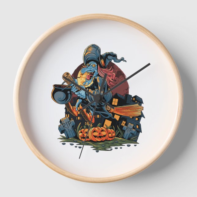 Halloween witch                                clock (Front)