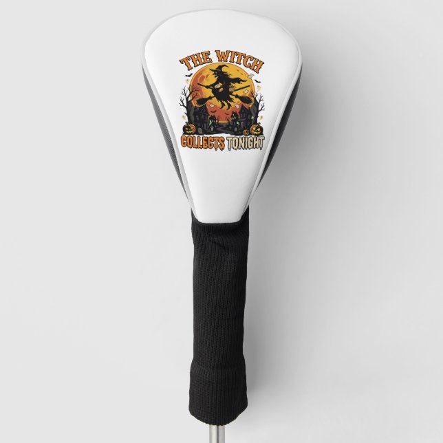 Halloween Witch Collection Humour Golf Head Cover (Front)