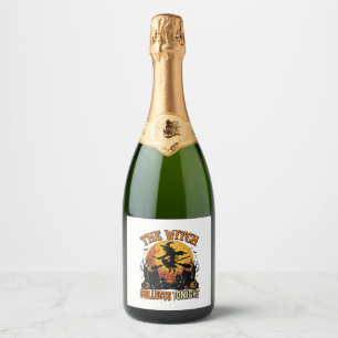 Halloween Witch Collection Humour Sparkling Wine Label