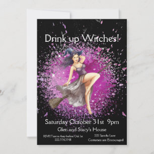  Halloween Witch Costume Party Invitation