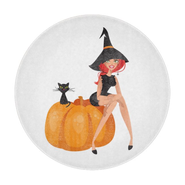HALLOWEEN WITCH CUTTING BOARD (Front)