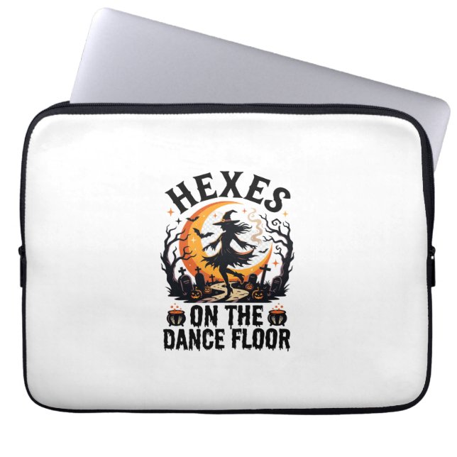 Halloween Witch Dance Night Laptop Sleeve (Front)