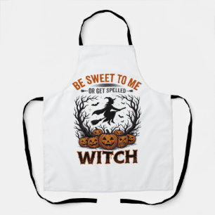 Halloween Witch Design Be Sweet Or Get Spelled_1 Apron