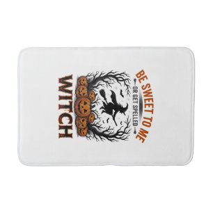 Halloween Witch Design Be Sweet Or Get Spelled_1 Bath Mat
