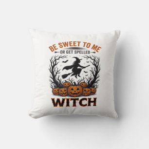 Halloween Witch Design Be Sweet Or Get Spelled_1 Cushion