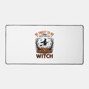 Halloween Witch Design Be Sweet Or Get Spelled_1 Desk Mat
