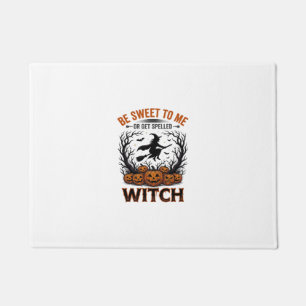 Halloween Witch Design Be Sweet Or Get Spelled_1 Doormat