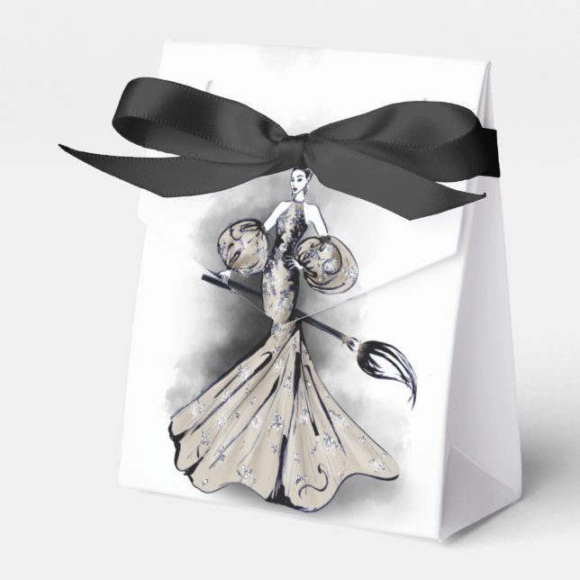 Halloween Witch Design Favour Box (Front Side)