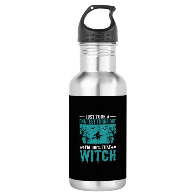 Halloween Witch DNA Test Design 532 Ml Water Bottle (Front)