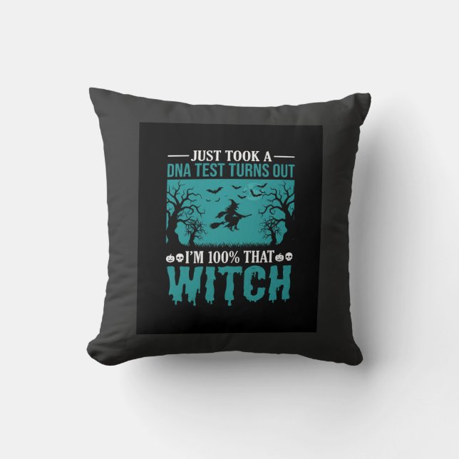 Halloween Witch DNA Test Design Cushion (Front)