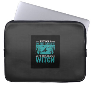 Halloween Witch DNA Test Design Laptop Sleeve