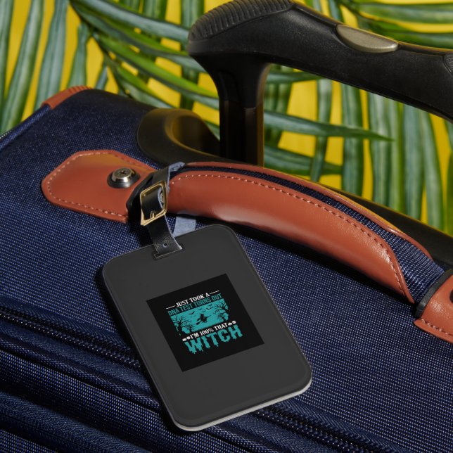 Halloween Witch DNA Test Design Luggage Tag (Front Insitu 1)