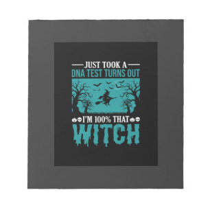 Halloween Witch DNA Test Design Notepad