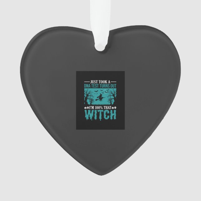 Halloween Witch DNA Test Design Ornament (Front)