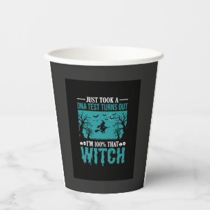 Halloween Witch DNA Test Design Paper Cups