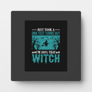 Halloween Witch DNA Test Design Plaque