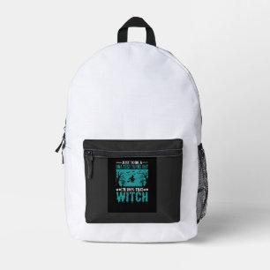 Halloween Witch DNA Test Design Printed Backpack