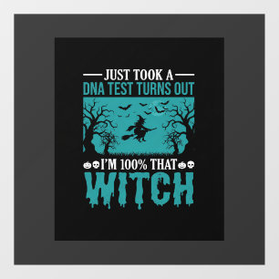 Halloween Witch DNA Test Design Window Cling