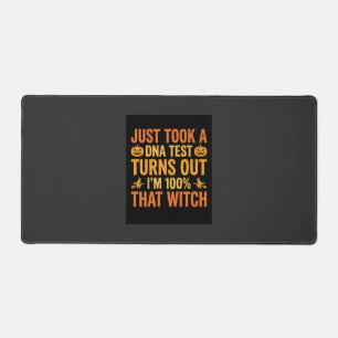 Halloween Witch DNA Test Funny Design Desk Mat