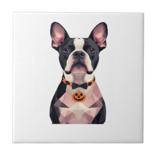 Halloween witch dog Classic T-Shirt Tile