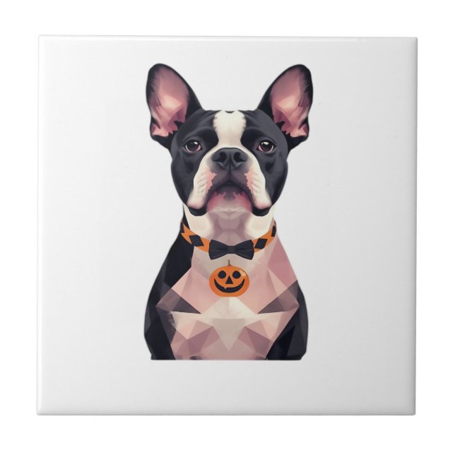 Halloween witch dog Classic T-Shirt Tile (Front)