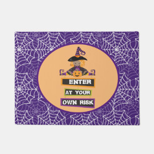 Halloween witch doormat or rug