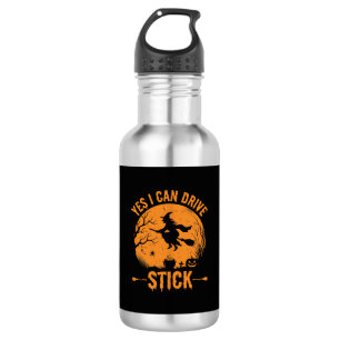 Halloween Witch Drive Stick Graphic_1 532 Ml Water Bottle