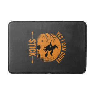 Halloween Witch Drive Stick Graphic_1 Bath Mat