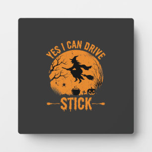 Halloween Witch Drive Stick Graphic_1 Plaque