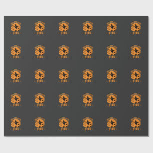 Halloween Witch Drive Stick Graphic_1 Wrapping Paper