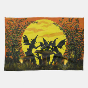 Halloween witch fairy's kitchen towel