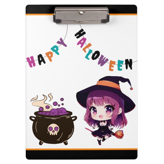 Halloween/witch/fall/October Clipboard (Front)
