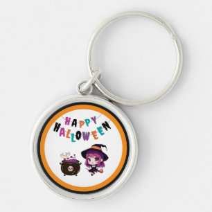 Halloween/witch/fall/October Key Ring