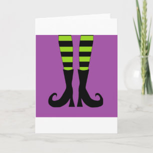 Halloween Witch Feet Card
